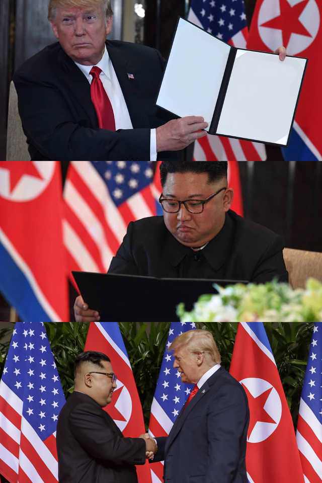 High Quality Trump Kim agreement Blank Meme Template
