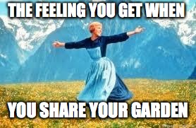 Look At All These |  THE FEELING YOU GET WHEN; YOU SHARE YOUR GARDEN | image tagged in memes,look at all these | made w/ Imgflip meme maker