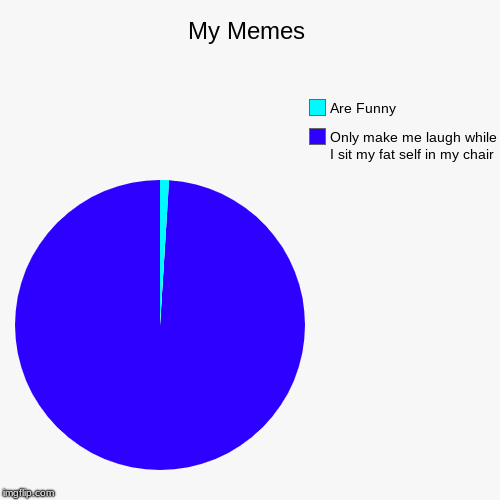 What My Memes are | My Memes | Only make me laugh while I sit my fat self in my chair, Are Funny | image tagged in funny,pie charts | made w/ Imgflip chart maker