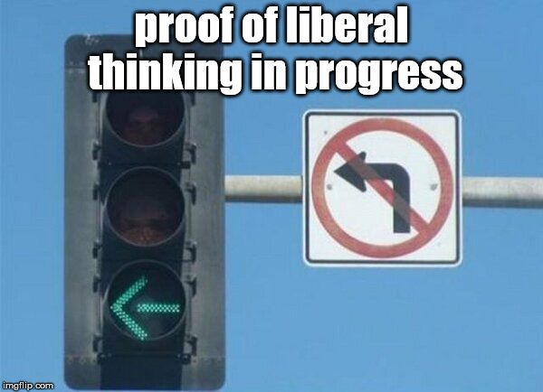 proof of liberal thinking in progress | made w/ Imgflip meme maker