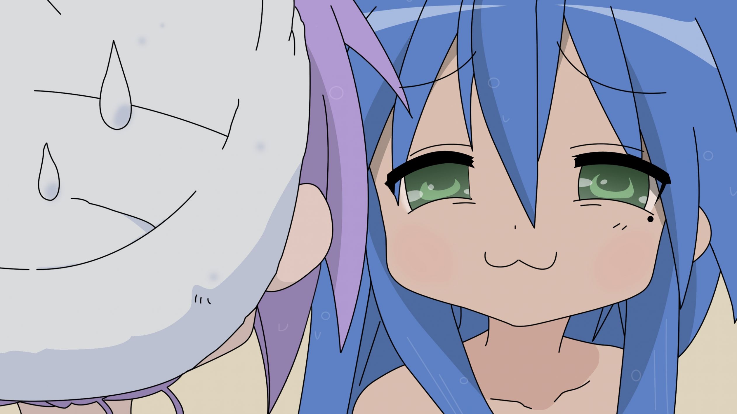 konata lucky star anime smug girl Blank Meme Template