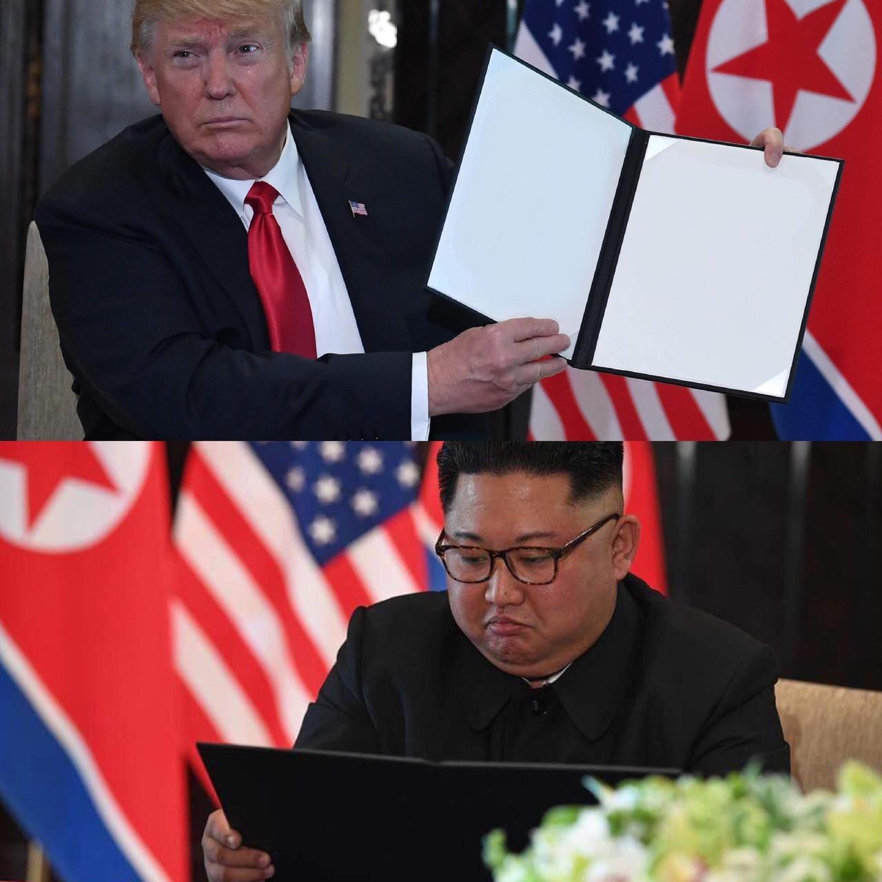 Trump Kim Jong Un Blank Meme Template