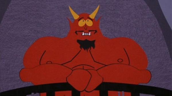 Satan Southpark Up There Blank Meme Template