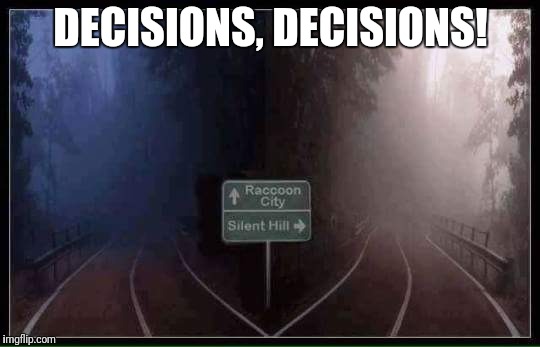 Which road? | DECISIONS, DECISIONS! | image tagged in which road,decisions decisions | made w/ Imgflip meme maker