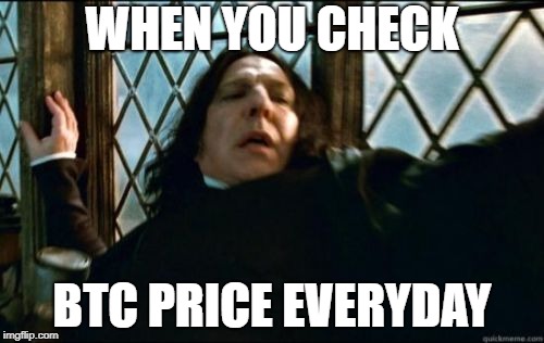 Snape Meme | WHEN YOU CHECK; BTC PRICE EVERYDAY | image tagged in memes,snape | made w/ Imgflip meme maker