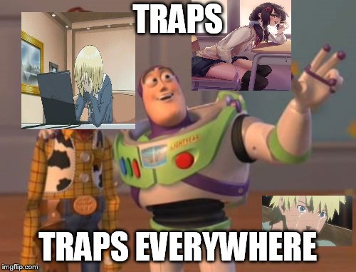 X, X Everywhere Meme | TRAPS; TRAPS EVERYWHERE | image tagged in memes,x x everywhere | made w/ Imgflip meme maker