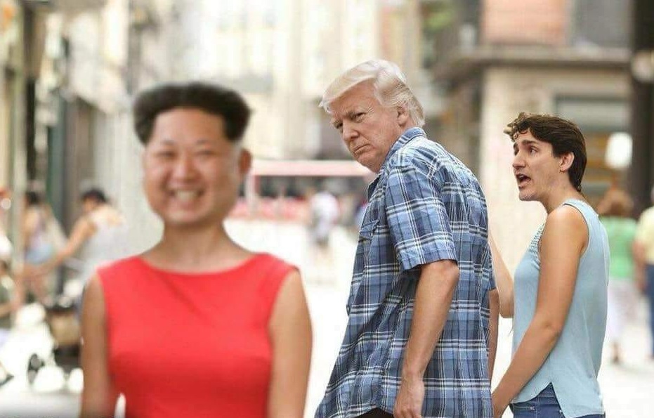 Trump Kim Trudeau Blank Meme Template