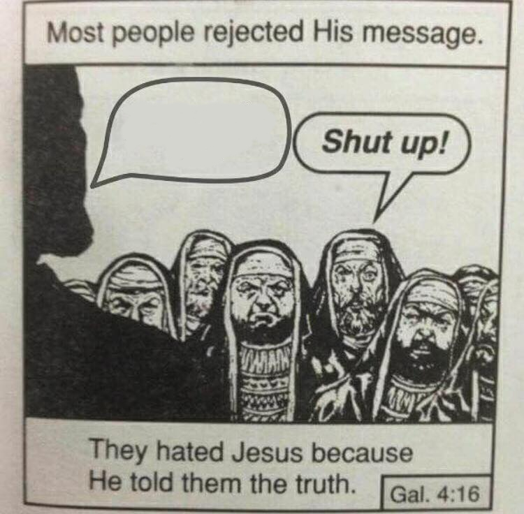 High Quality template jesus truth Blank Meme Template