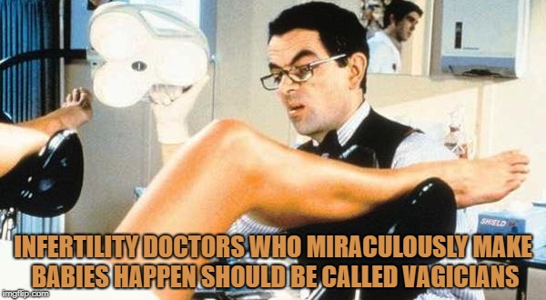 Gynocologist | INFERTILITY DOCTORS WHO MIRACULOUSLY MAKE BABIES HAPPEN SHOULD BE CALLED VAGICIANS | image tagged in gynocologist,funny,memes,funny memes | made w/ Imgflip meme maker