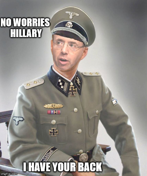 Roasenstein | NO WORRIES HILLARY; I HAVE YOUR BACK | image tagged in roasenstein | made w/ Imgflip meme maker