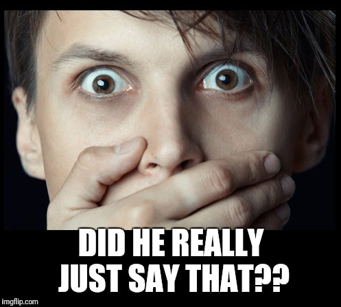 oh my | DID HE REALLY JUST SAY THAT?? | image tagged in oh my | made w/ Imgflip meme maker