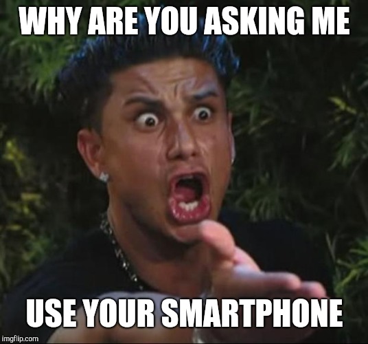 When people ask me stupid questions they could look up themselves | WHY ARE YOU ASKING ME; USE YOUR SMARTPHONE | image tagged in memes,dj pauly d | made w/ Imgflip meme maker