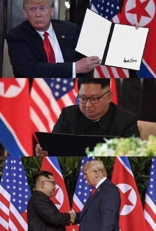 High Quality trump contract kim Blank Meme Template