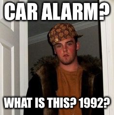 Ss | CAR ALARM? WHAT IS THIS? 1992? | image tagged in ss | made w/ Imgflip meme maker