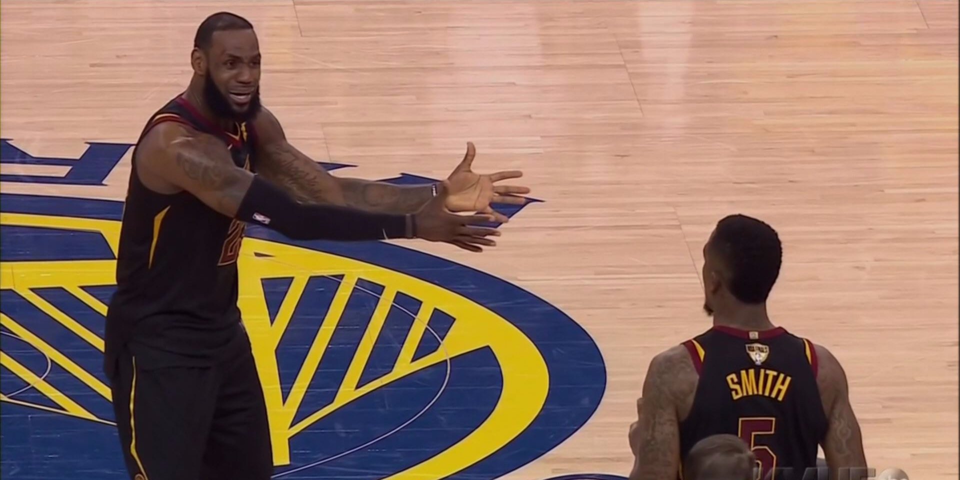 High Quality Lebron Pointing Jr Smith Blank Meme Template