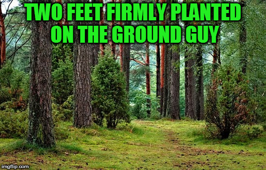 TWO FEET FIRMLY PLANTED ON THE GROUND GUY | made w/ Imgflip meme maker