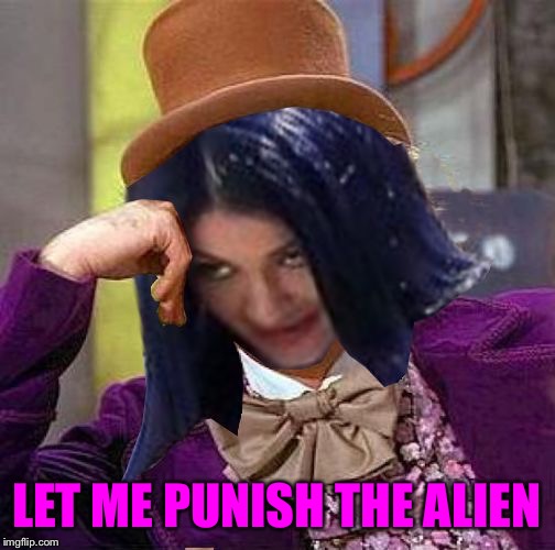 Creepy Condescending Mima | LET ME PUNISH THE ALIEN | image tagged in creepy condescending mima | made w/ Imgflip meme maker