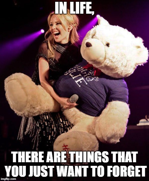 Many times you are remembered for doing things that you regret doing the most. | IN LIFE, THERE ARE THINGS THAT YOU JUST WANT TO FORGET | image tagged in memes,funny,singers,confession bear,hot girl | made w/ Imgflip meme maker