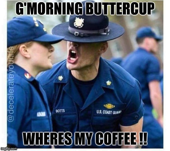  Hey Buttercup  | G'MORNING BUTTERCUP; WHERES MY COFFEE !! | image tagged in hey buttercup | made w/ Imgflip meme maker