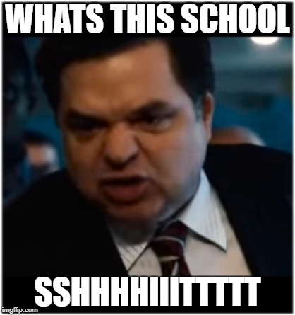 you stupid shit | WHATS THIS SCHOOL SSHHHHIIITTTTT | image tagged in you stupid shit | made w/ Imgflip meme maker