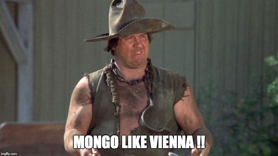 Mongo Blazing Saddles | MONGO LIKE VIENNA !! | image tagged in mongo blazing saddles | made w/ Imgflip meme maker