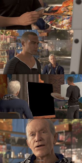 High Quality Carl Markus Painting Oh My Gawd Blank Meme Template