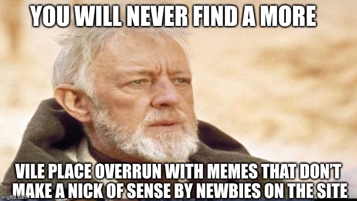 YOU WILL NEVER FIND A MORE VILE PLACE OVERRUN WITH MEMES THAT DON’T MAKE A NICK OF SENSE BY NEWBIES ON THE SITE | made w/ Imgflip meme maker