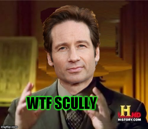 Fox Aliens | WTF SCULLY | image tagged in fox aliens | made w/ Imgflip meme maker