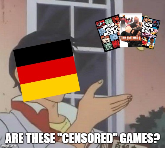 Is This A Pigeon Meme | ARE THESE "CENSORED" GAMES? | image tagged in is this a pigeon | made w/ Imgflip meme maker