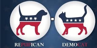 Which side is YOUR pet on? | image tagged in memes,funny,pets,dogs,cats,political parties | made w/ Imgflip meme maker