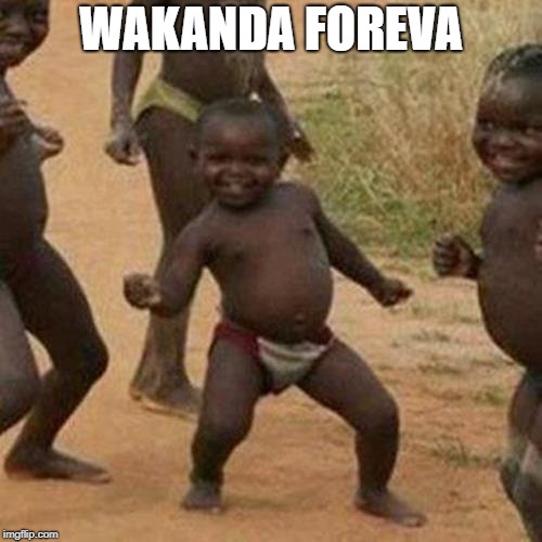 Third World Success Kid | WAKANDA FOREVA | image tagged in memes,third world success kid | made w/ Imgflip meme maker