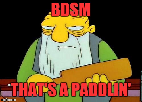 That's a paddlin' | BDSM; THAT'S A PADDLIN' | image tagged in memes,that's a paddlin',jbmemegeek | made w/ Imgflip meme maker