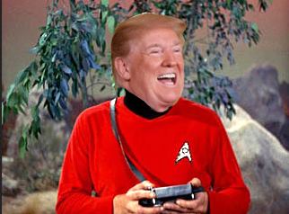 Trump Red-Shirt Space Force Blank Meme Template