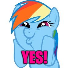 Rainbow Dash so awesome | YES! | image tagged in rainbow dash so awesome | made w/ Imgflip meme maker