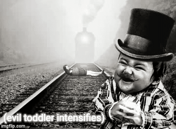  (evil toddler intensifies) | image tagged in gifs,evil toddler | made w/ Imgflip video-to-gif maker