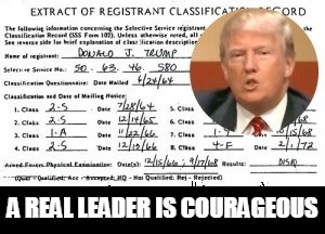 A REAL LEADER IS COURAGEOUS | made w/ Imgflip meme maker