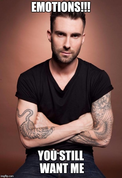Adam Levine | EMOTIONS!!! YOU STILL WANT ME | image tagged in adam levine | made w/ Imgflip meme maker