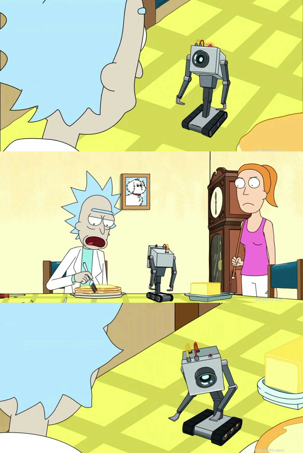 Rick & Morty What is my purpose?  You pass butter Blank Meme Template
