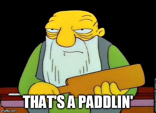 That's a paddlin' Meme | THAT'S A PADDLIN' | image tagged in memes,that's a paddlin' | made w/ Imgflip meme maker