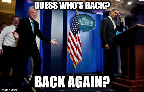It's Slim Shady and Dr. Dre in the future! |  GUESS WHO'S BACK? BACK AGAIN? | image tagged in memes,bubba and barack | made w/ Imgflip meme maker