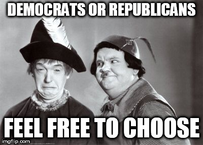 Democrats or Republicans | DEMOCRATS OR REPUBLICANS; FEEL FREE TO CHOOSE | made w/ Imgflip meme maker