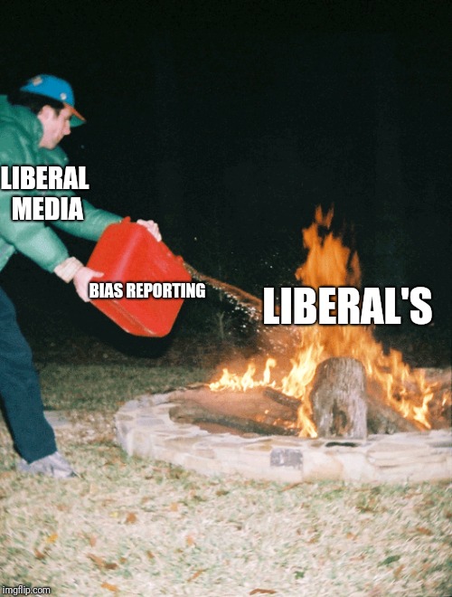 Why liberals are crazy | LIBERAL MEDIA; LIBERAL'S; BIAS REPORTING | image tagged in memes,political meme | made w/ Imgflip meme maker