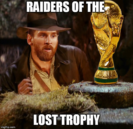 Image tagged in messi indiana jones trophy Imgflip