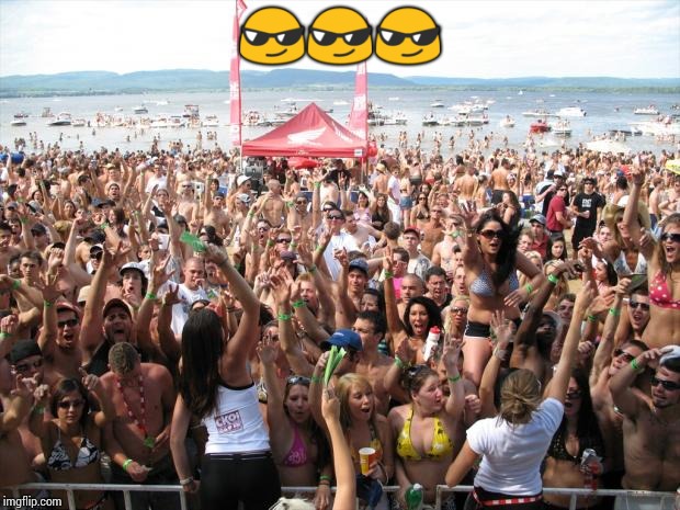 Beach Party | 😎😎😎 | image tagged in beach party | made w/ Imgflip meme maker