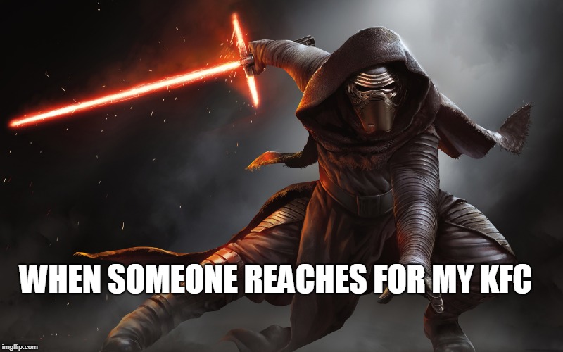 WHEN SOMEONE REACHES FOR MY KFC | image tagged in kfc,doge,x x everywhere | made w/ Imgflip meme maker