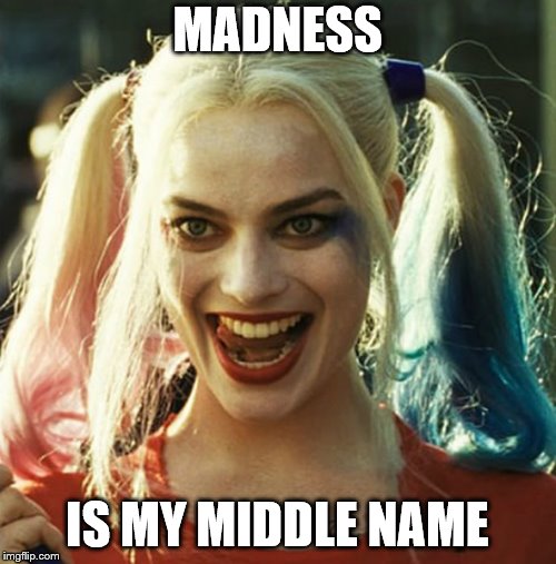 MADNESS IS MY MIDDLE NAME | made w/ Imgflip meme maker