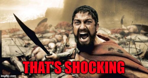 Sparta Leonidas Meme | THAT'S SHOCKING | image tagged in memes,sparta leonidas | made w/ Imgflip meme maker