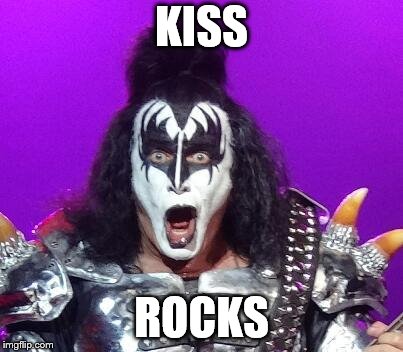 Gene Simmons | KISS; ROCKS | image tagged in gene simmons | made w/ Imgflip meme maker