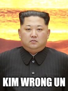 KIM WRONG UN | image tagged in north korea | made w/ Imgflip meme maker
