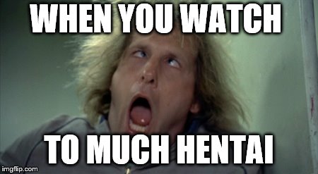 Scary Harry | WHEN YOU WATCH; TO MUCH HENTAI | image tagged in memes,scary harry | made w/ Imgflip meme maker